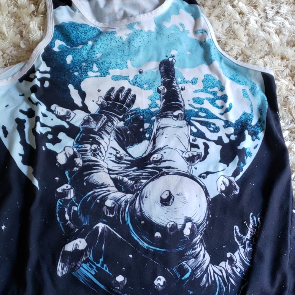 In to the am astronaut  tank top